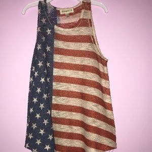 *cute* American Flag woven tank top!